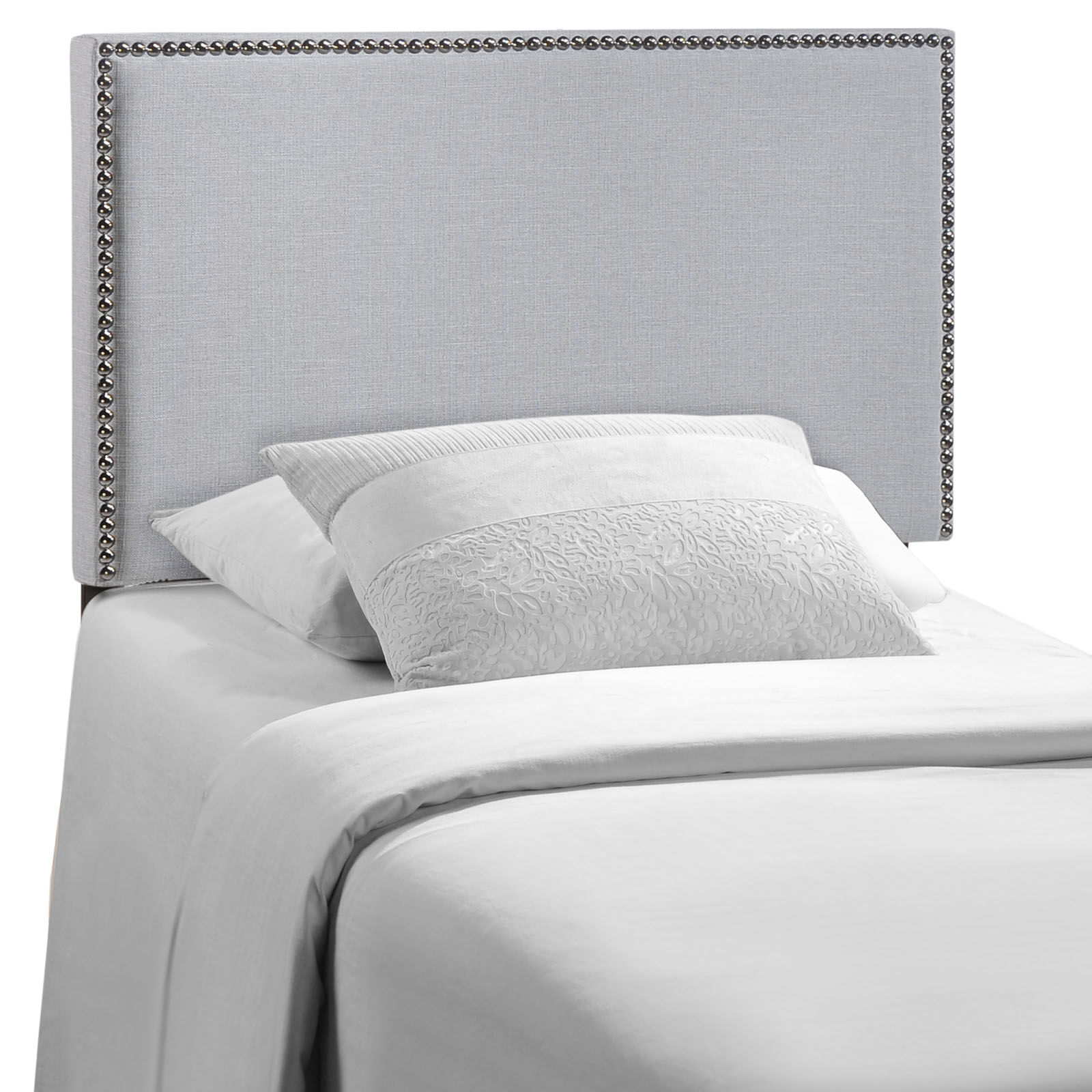 Region Twin Nailhead Upholstered Headboard - Sky Gray MOD-5218-GRY