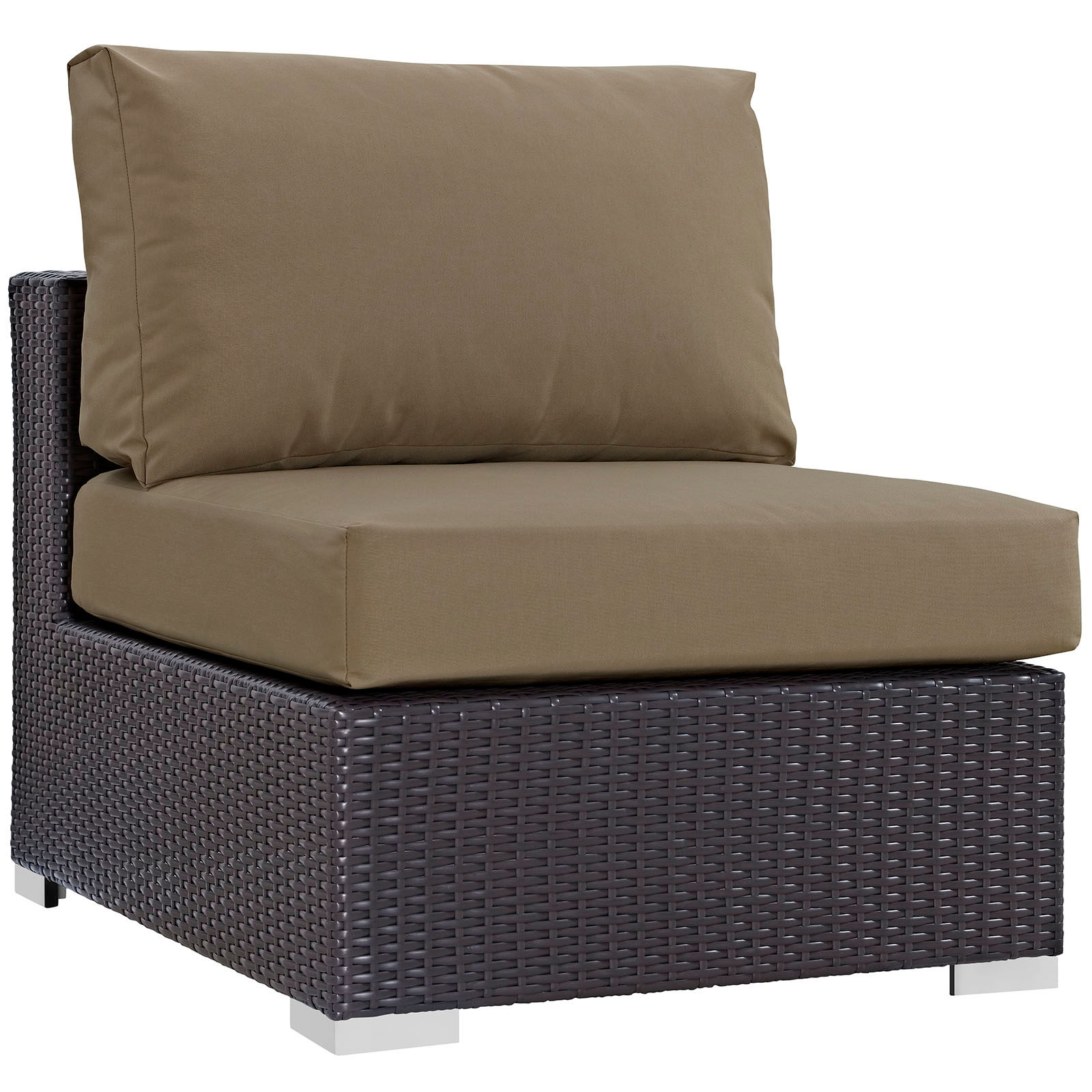 Convene Outdoor Patio Armless - Espresso/Mocha EEI-1910-EXP-MOC