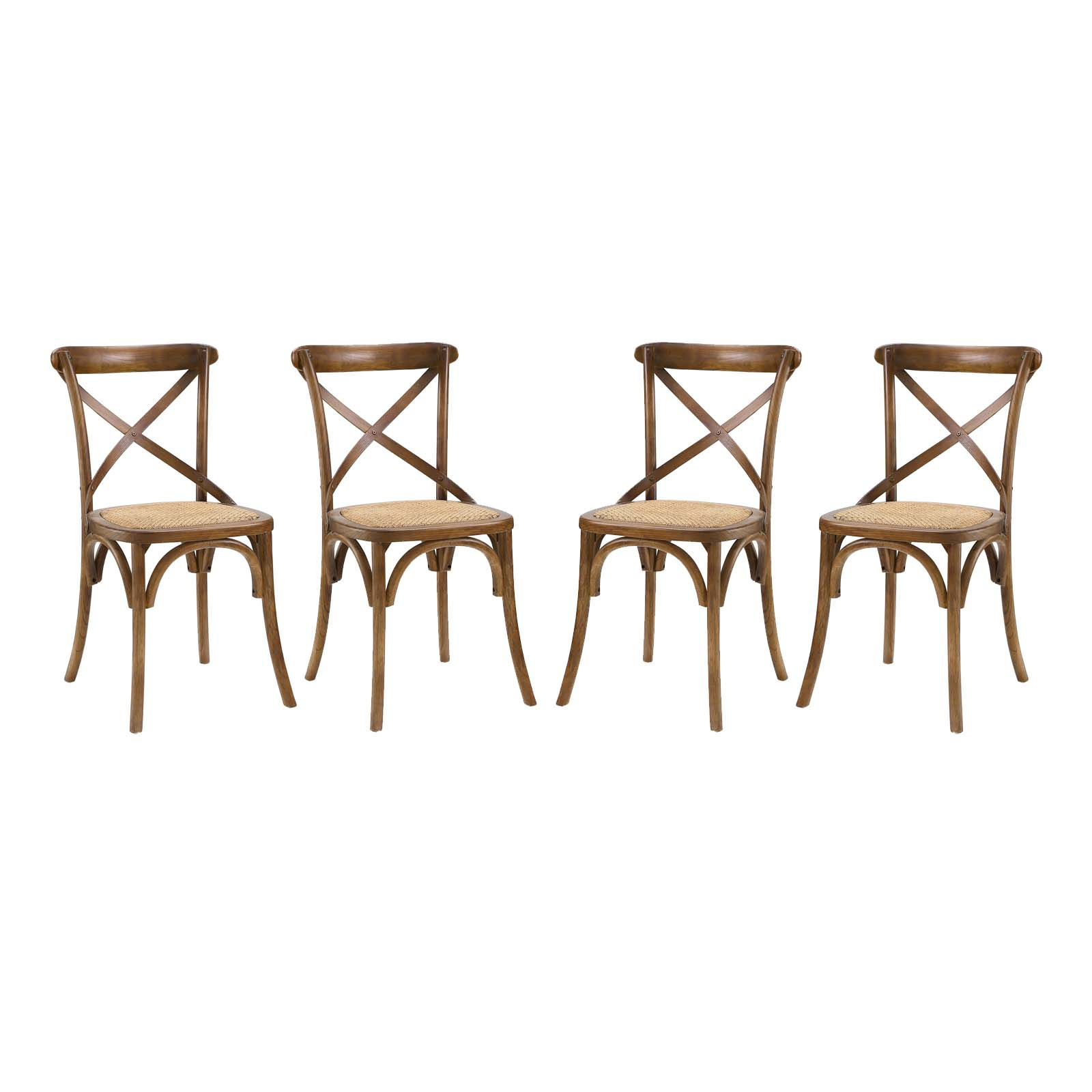 Gear Dining Side Chair Set Of 4 EEI-3482-WAL