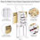 Thumbnail: 2 Colors Armoire Storage Standing Jewelry Cabinet with Mirror-White