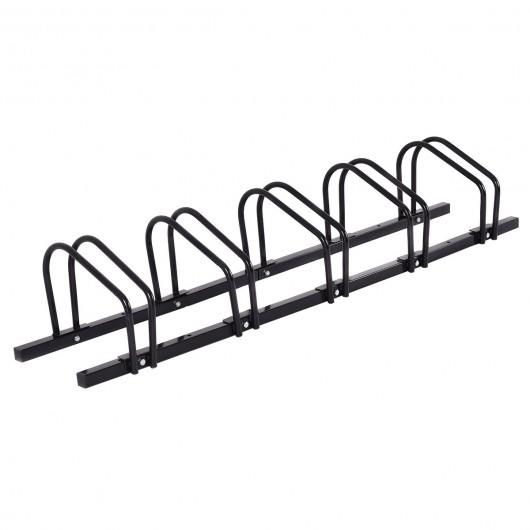 Thumbnail: 5 Bike Bicycle Stand Parking Garage Storage Organizer-Black