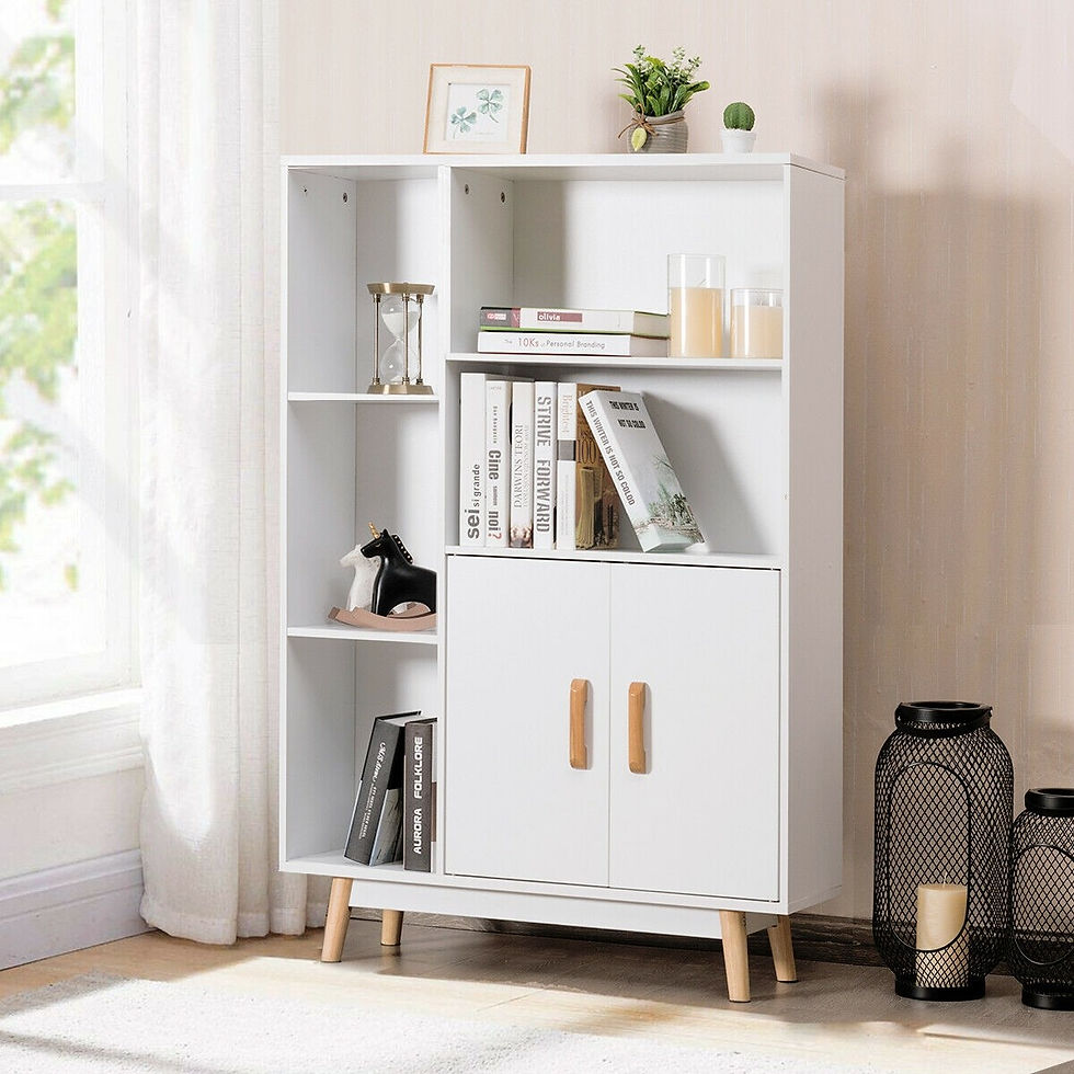 Thumbnail: Floor Storage Free Standing Wooden Display Bookcase