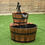 Thumbnail: 2 Tiers Outdoor Wooden Barrel Waterfall Fountain with Pump