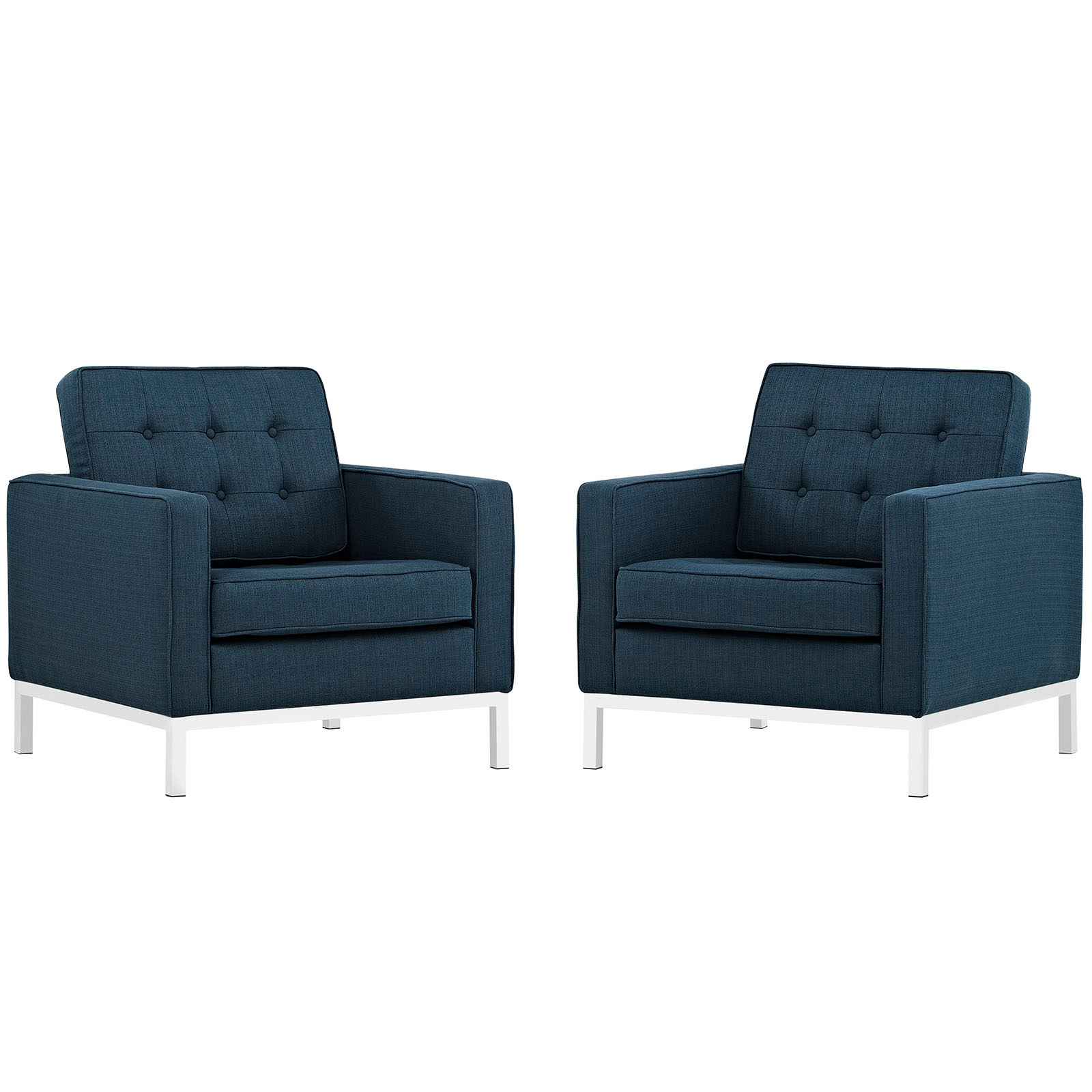 Loft Armchairs Fabric - (Set of 2) - Azure EEI-2440
