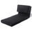 Thumbnail: Convertible Lounger Folding Sofa Sleeper Bed-Black