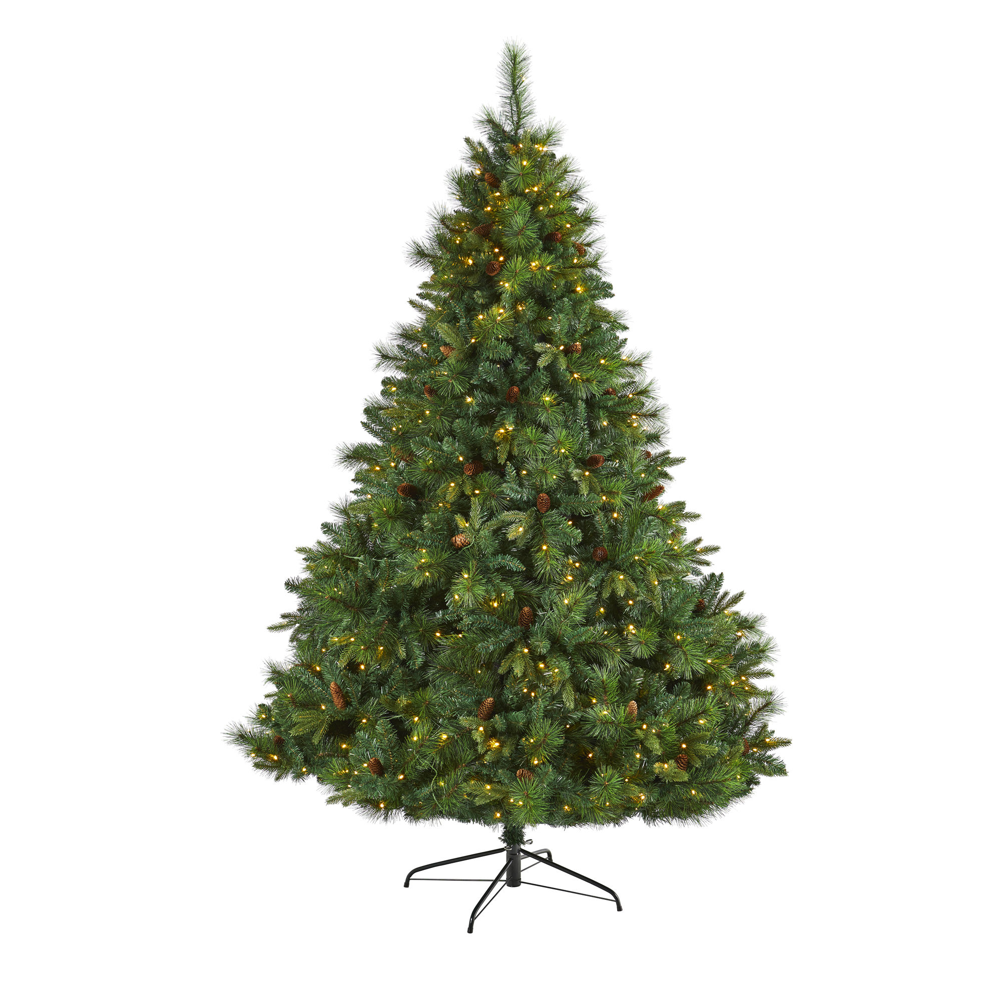 7.5' West Virginia Full Bodied Mixed Pine Artificial Christmas Tree w/ 600 LED