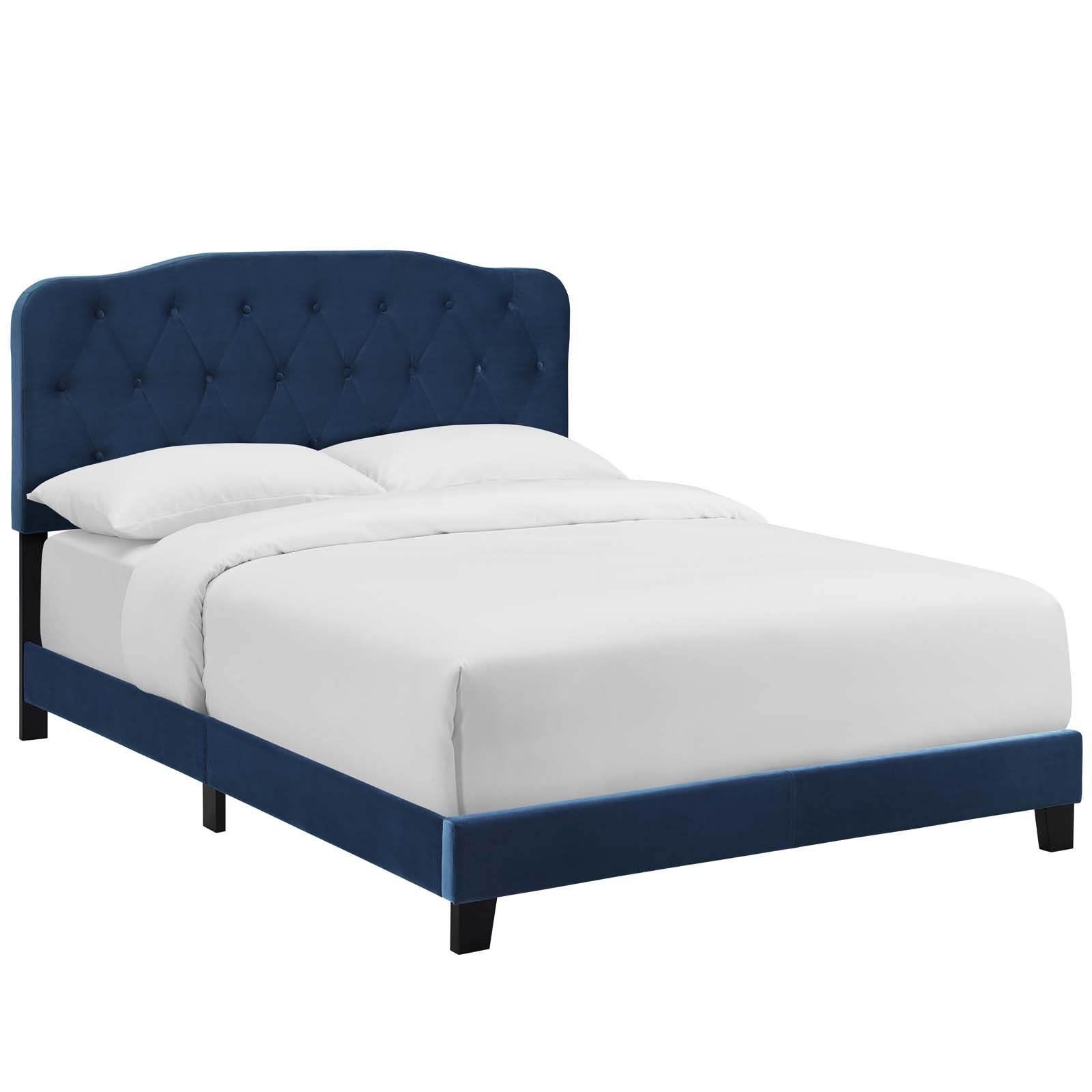 Amelia King Performance Velvet Bed MOD 5865 NAV by Furniture