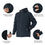 Thumbnail: Men's Waterproof Rain Windproof Hooded Raincoat Jacket-Black-M