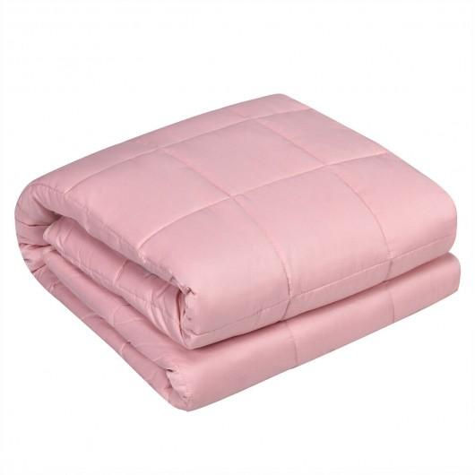 10 lbs Premium Cooling Heavy Weighted Blanket-Pink