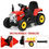 Thumbnail: 12V Kids Ride On Tractor with Trailer Ground Loader-Red