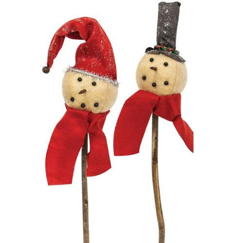 Stocking Cap Snowman Stake 2 asstd. (Pack of 2)