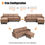 Thumbnail: Convertible Sectional L-Shaped Couch with Reversible Chaise-Beige-Coffee