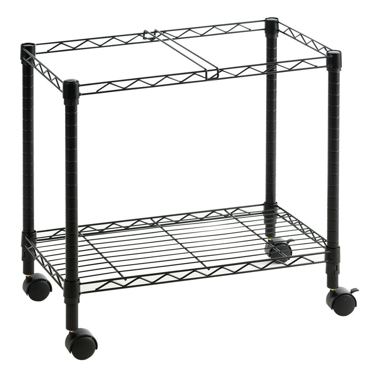 Metal Rolling File Cart for Folder Storage-Black
