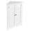 Thumbnail: Adjustable Corner Storage Cabinet with Shutter Doors-White