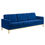 Thumbnail: Loft Gold Stainless Steel Leg Performance Velvet Sofa EEI 3387 GLD NAV