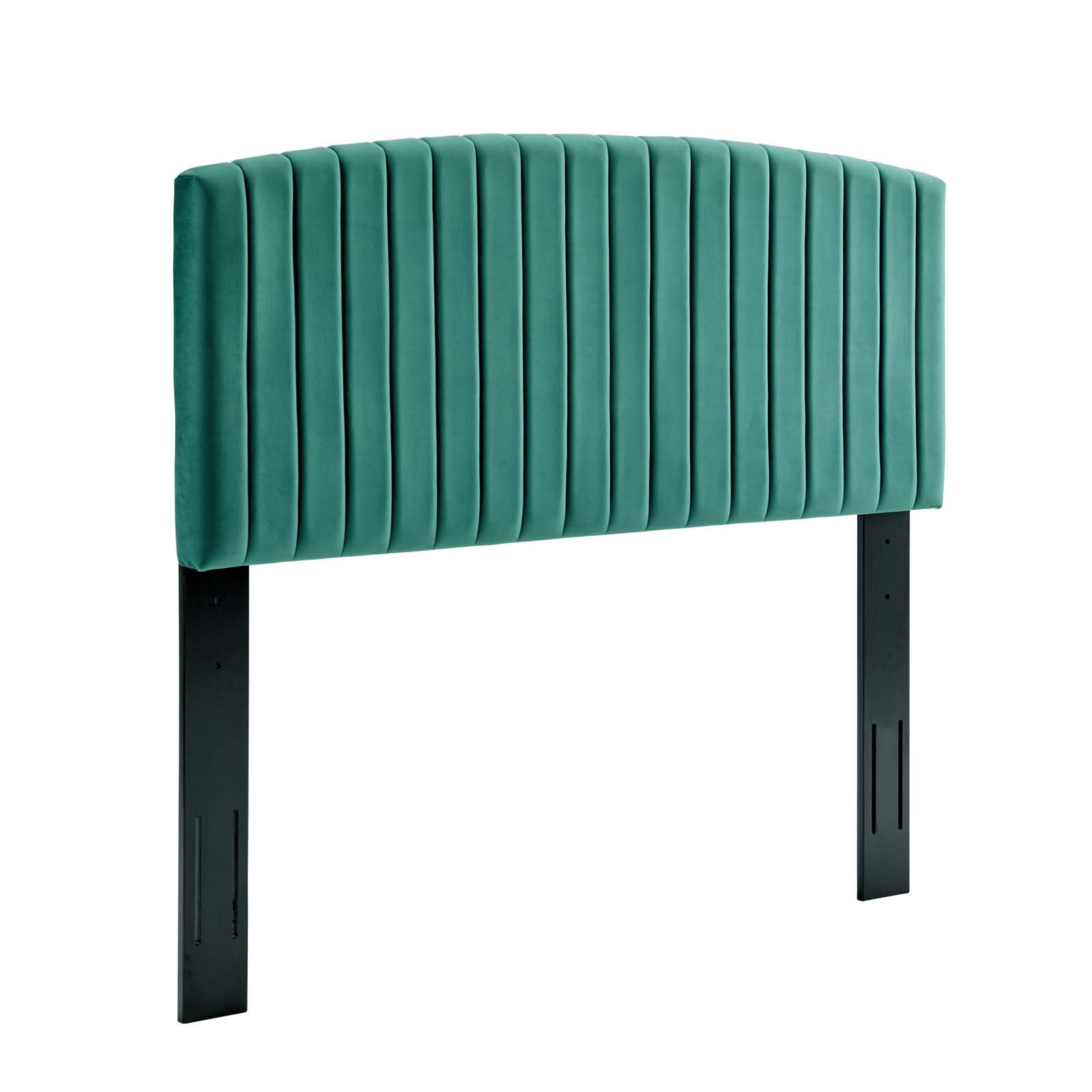 MOD-6140-TEA Rebecca Performance Velvet Twin Headboard