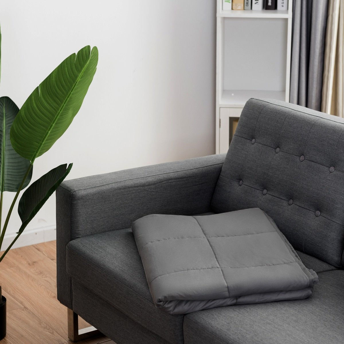 17 lbs 100% Cotton Weighted Blanket with Glass Beads