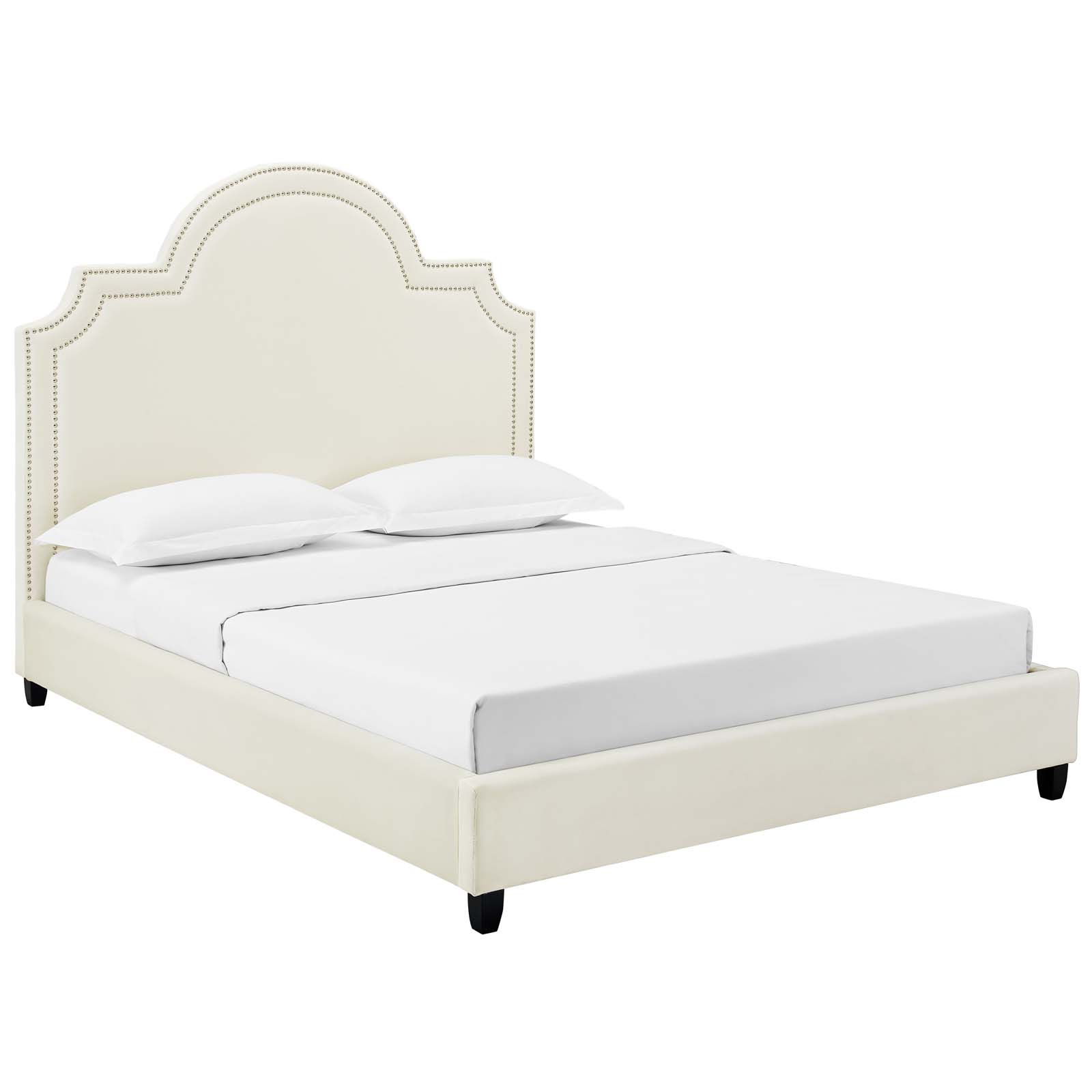 Primrose Queen Performance Velvet Platform Bed MOD 5812 IVO by Furniture