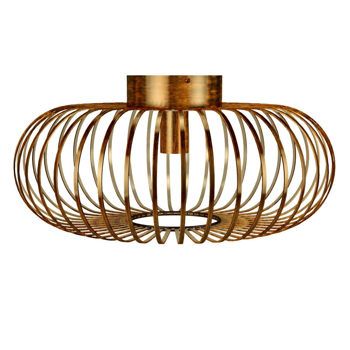 Antique Brass Metal Flush Mount Ceiling Pendant Light