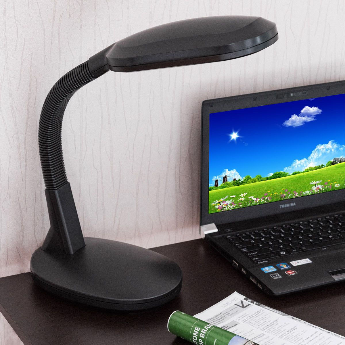 LED Adjustable Gooseneck Energy Saving Desk Lamp-Black