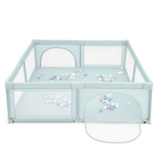 Thumbnail: Large Infant Baby Playpen Safety Play Center Yard with 50 Ocean Balls-Blue