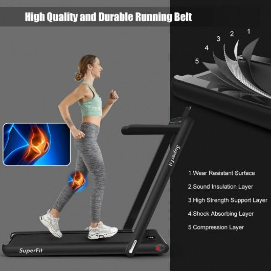 Thumbnail: 2-in-1 Electric Motorized Health & Fitness Folding Treadmill w/Dual Display