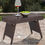 Thumbnail: Folding PE Rattan Side Coffee Table Patio Garden Furniture