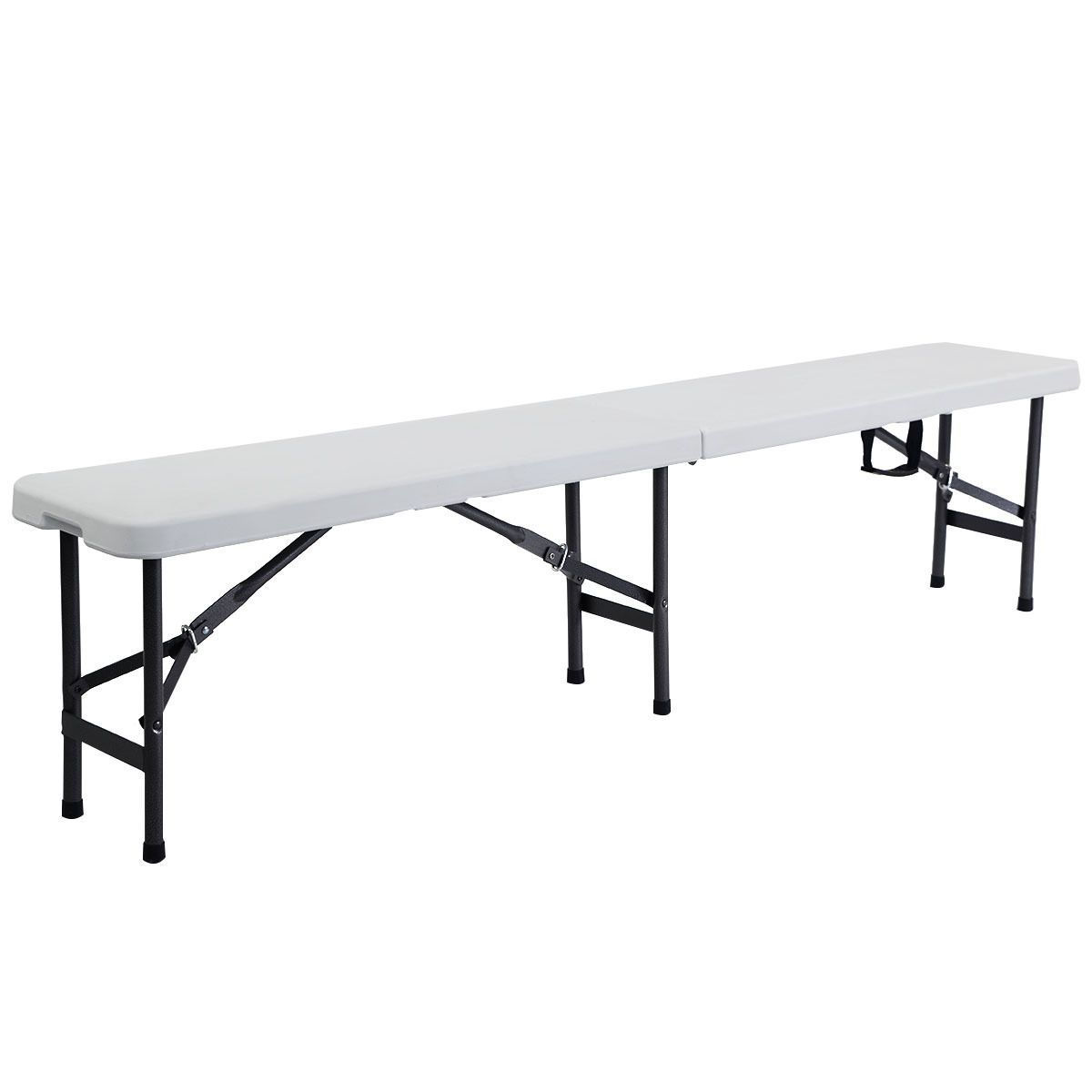 6' Portable Plastic In / Outdoor Picnic Camping Folding Bench