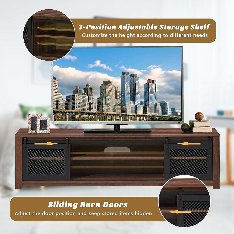 Thumbnail: TV Stand Entertainment Center for TV's up to 65" -Coffee