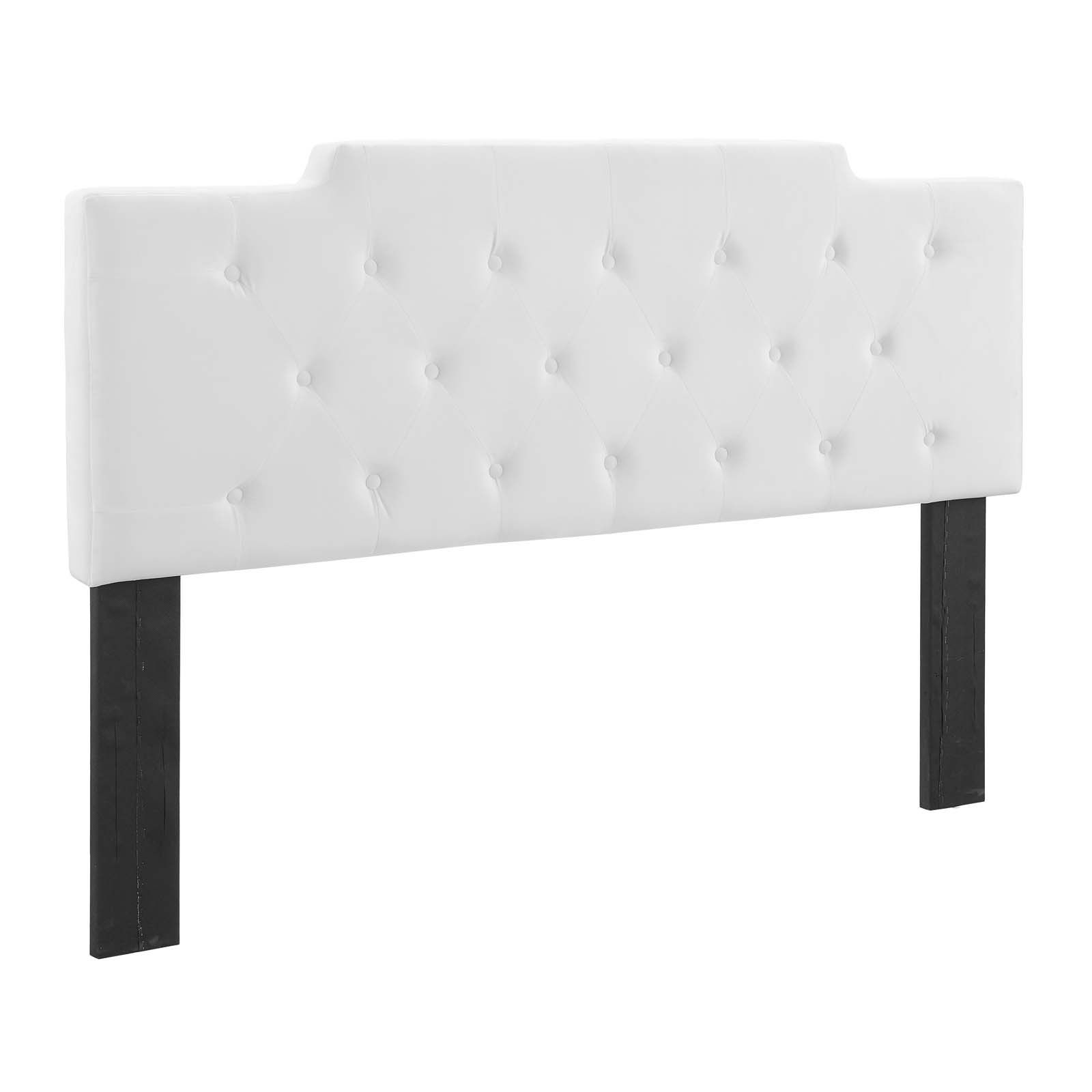 MOD-6186-WHI Juliet Tufted King/California King Performance Velvet Headboard