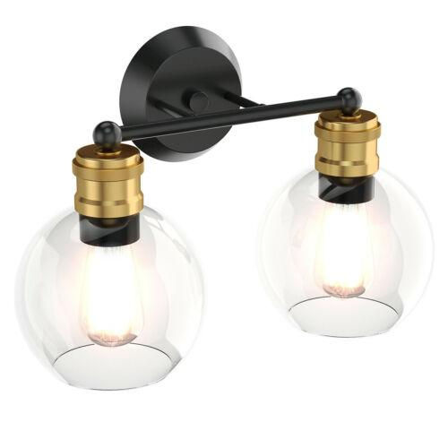 Modern 2-light Bubbled Glass Vanity Light