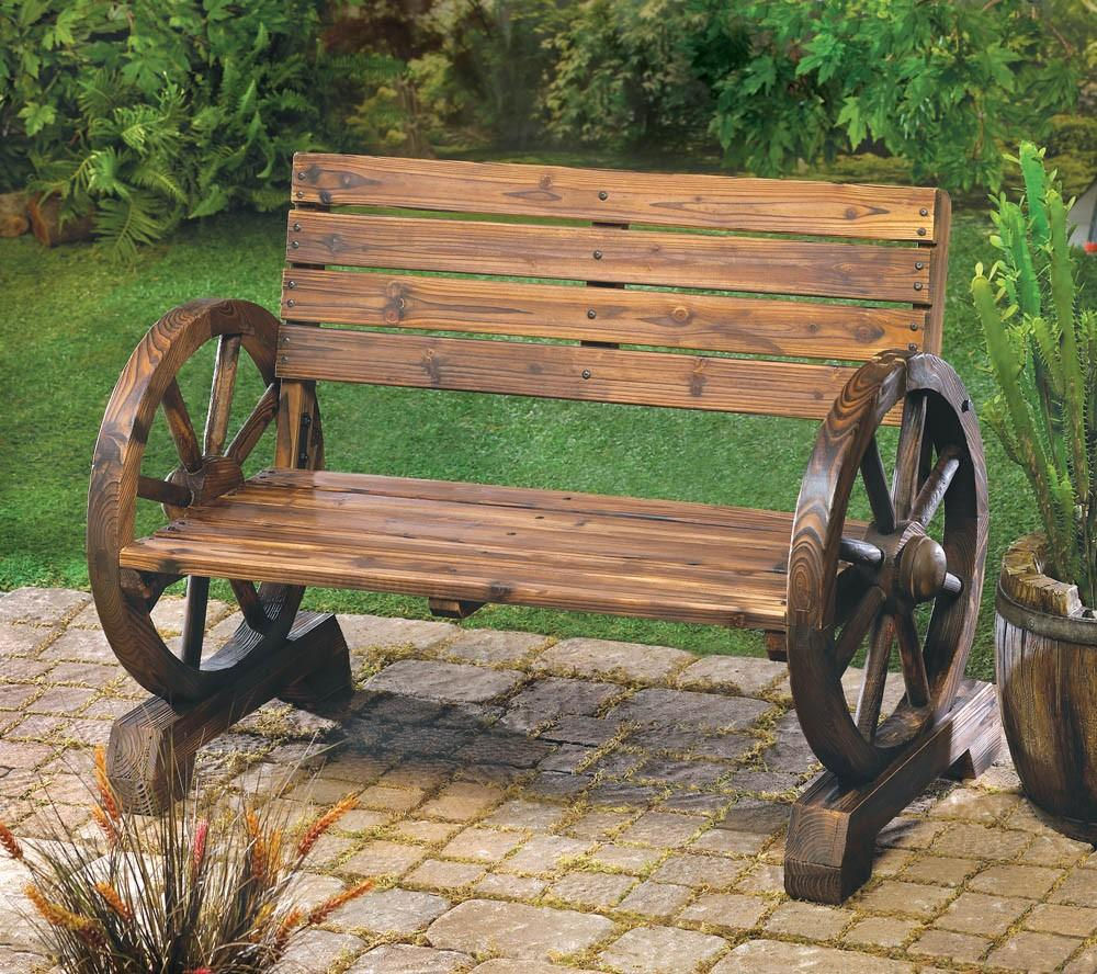 WAGON WHEEL BENCH