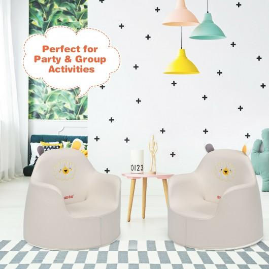 Thumbnail: Kids Cartoon Sofa Seat Toddler Children Armchair Couch-White