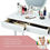 Thumbnail: Touch Screen Vanity Makeup Table Stool Set -White