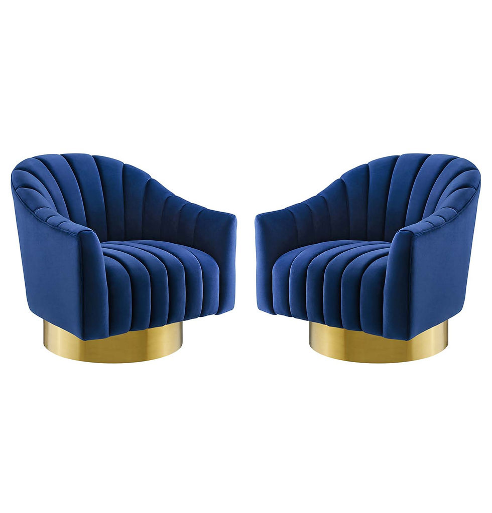 Buoyant Swivel Chair Performance Velvet Set of 2