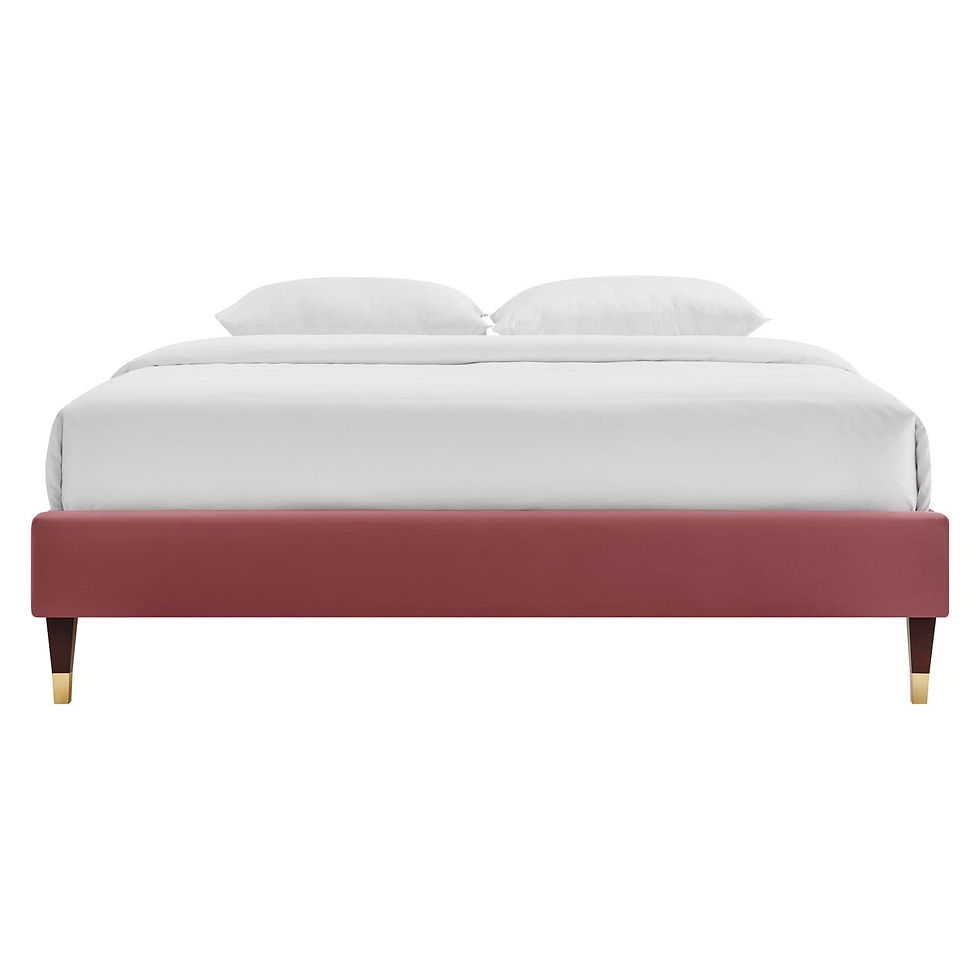 Thumbnail: Harlow King Performance Velvet Platform Bed Frame