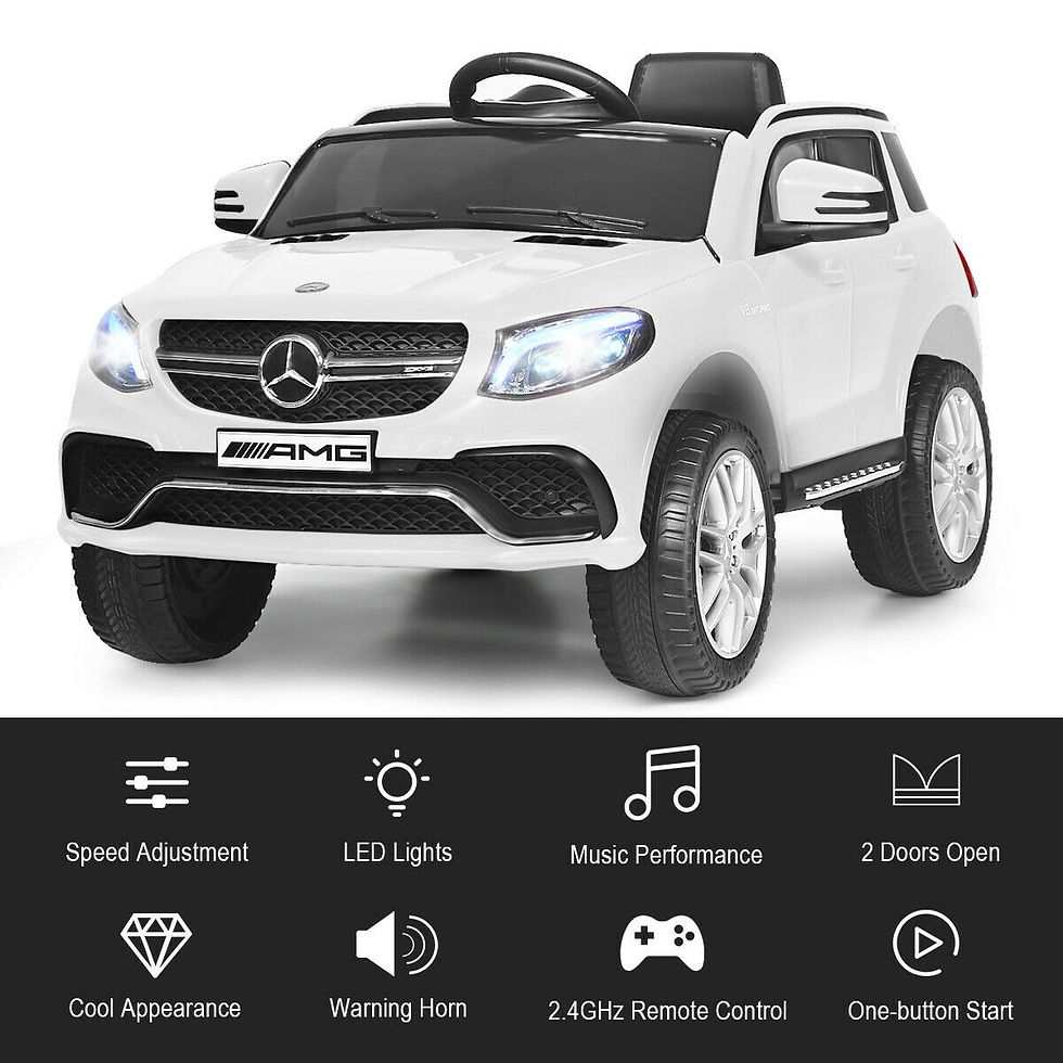 Thumbnail: 12V Mercedes Benz GLE Licensed Kids Ride On Car -White