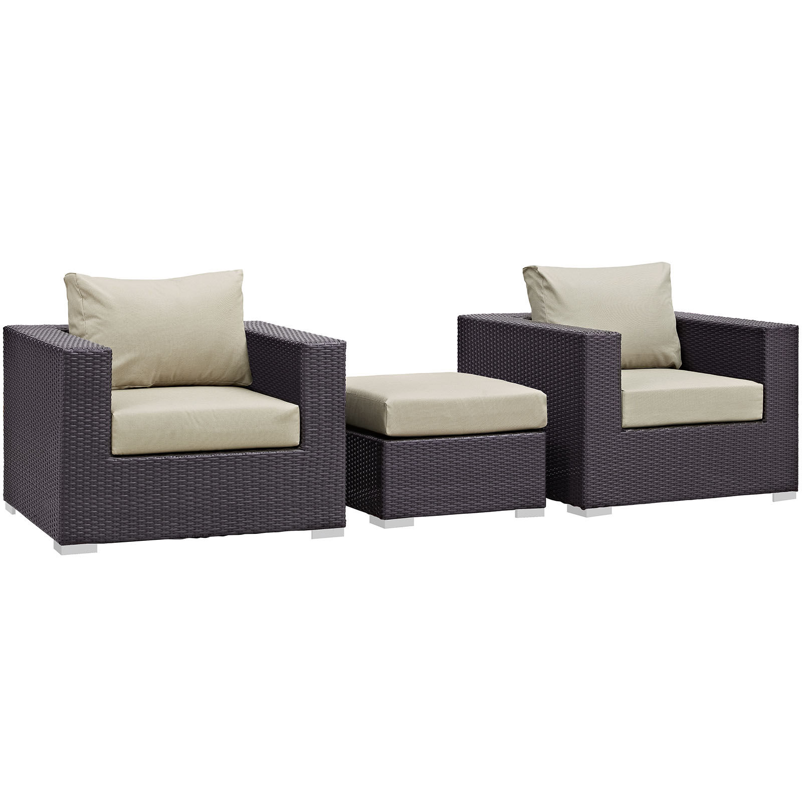 Convene 3 Piece Outdoor Patio Sofa Set EEI-2174-EXP-BEI-SET