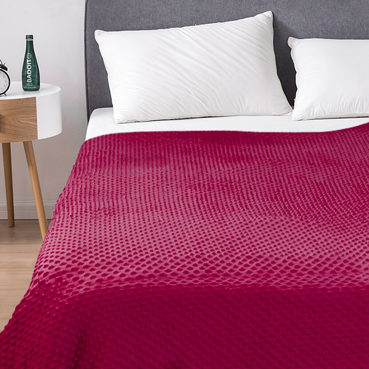 60" x 80" Weighted Blanket with Hot & Cold Duvet Covers -Pink