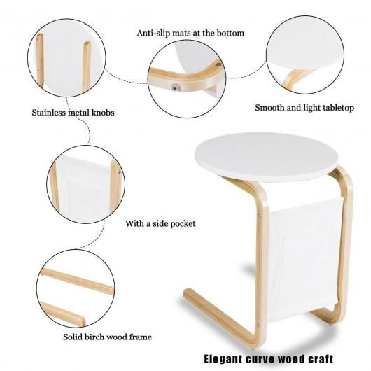 Thumbnail: Bentwood Accent Coffee Table Round Tabletop with Storage Bag