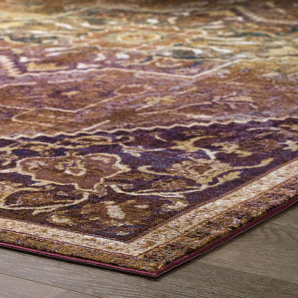 Thumbnail: Success Kaede Transitional Distressed Vintage Floral Persian Medallion 5x8 Rug