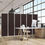 Thumbnail: 6-Panel Room Divider Folding Privacy Screen -Brown
