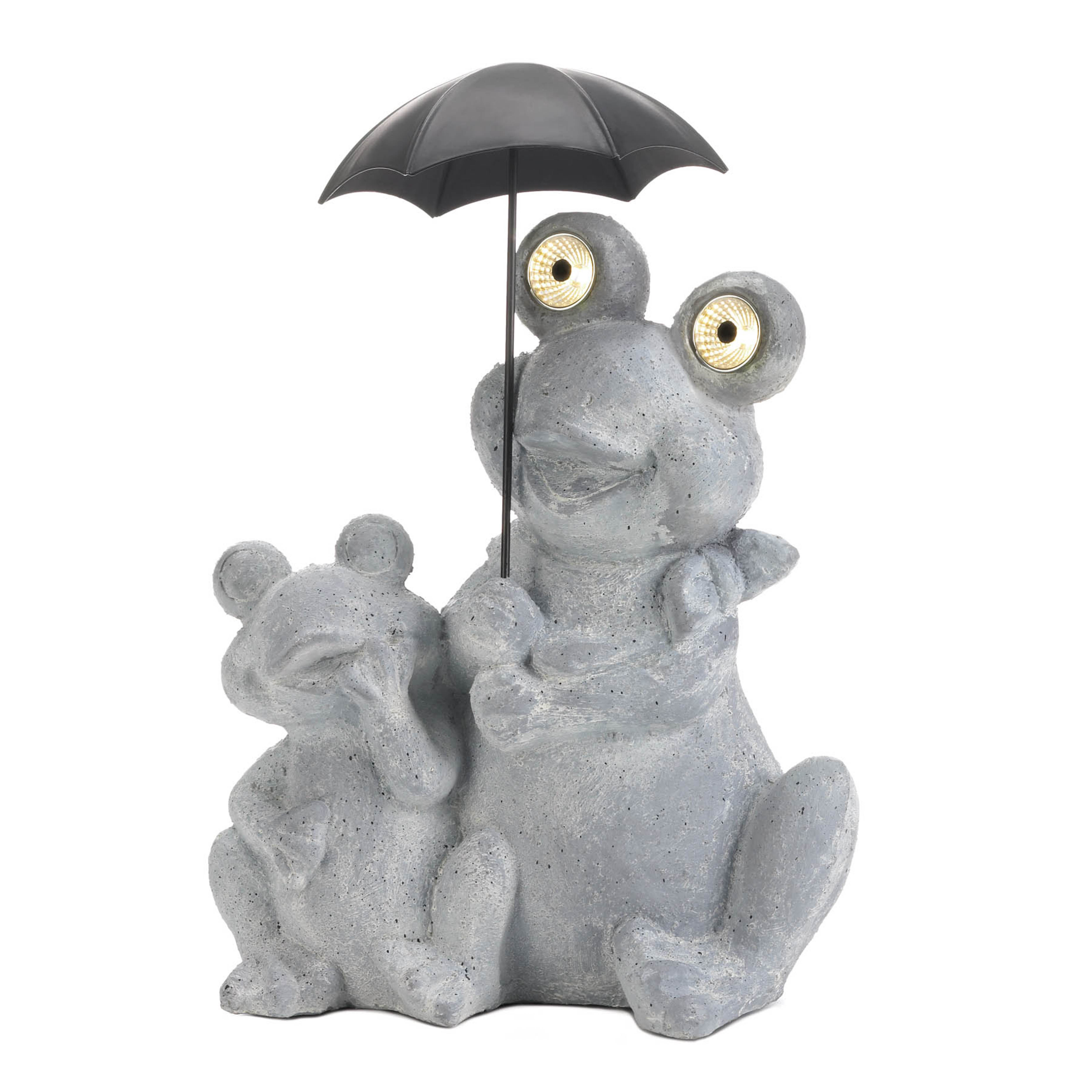 FROGS UNDER UMBRELLA SOLAR DECORATION