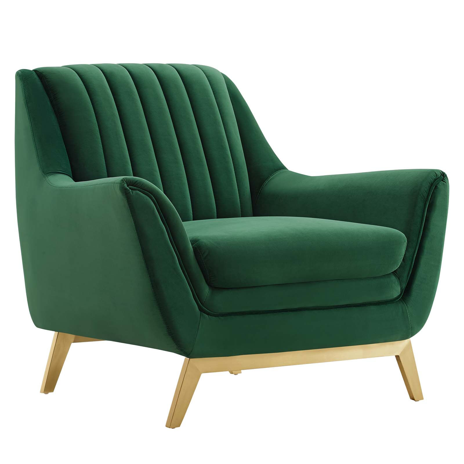 Winsome Channel Tufted Performance Velvet Armchair