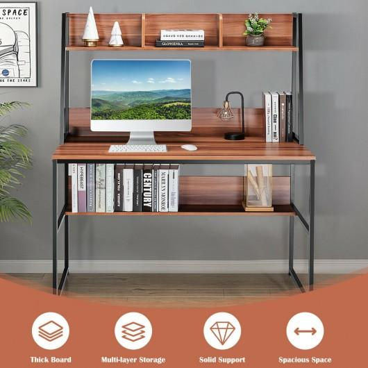 Thumbnail: 47" Computer Desk Writing Study Table Workstation-Coffee