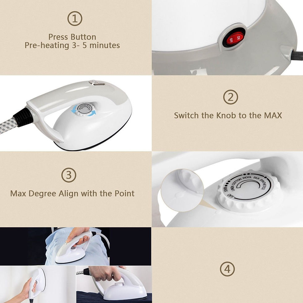 Thumbnail: 1600W Powerful Fast Dual Heat Garment Cloth Steamer