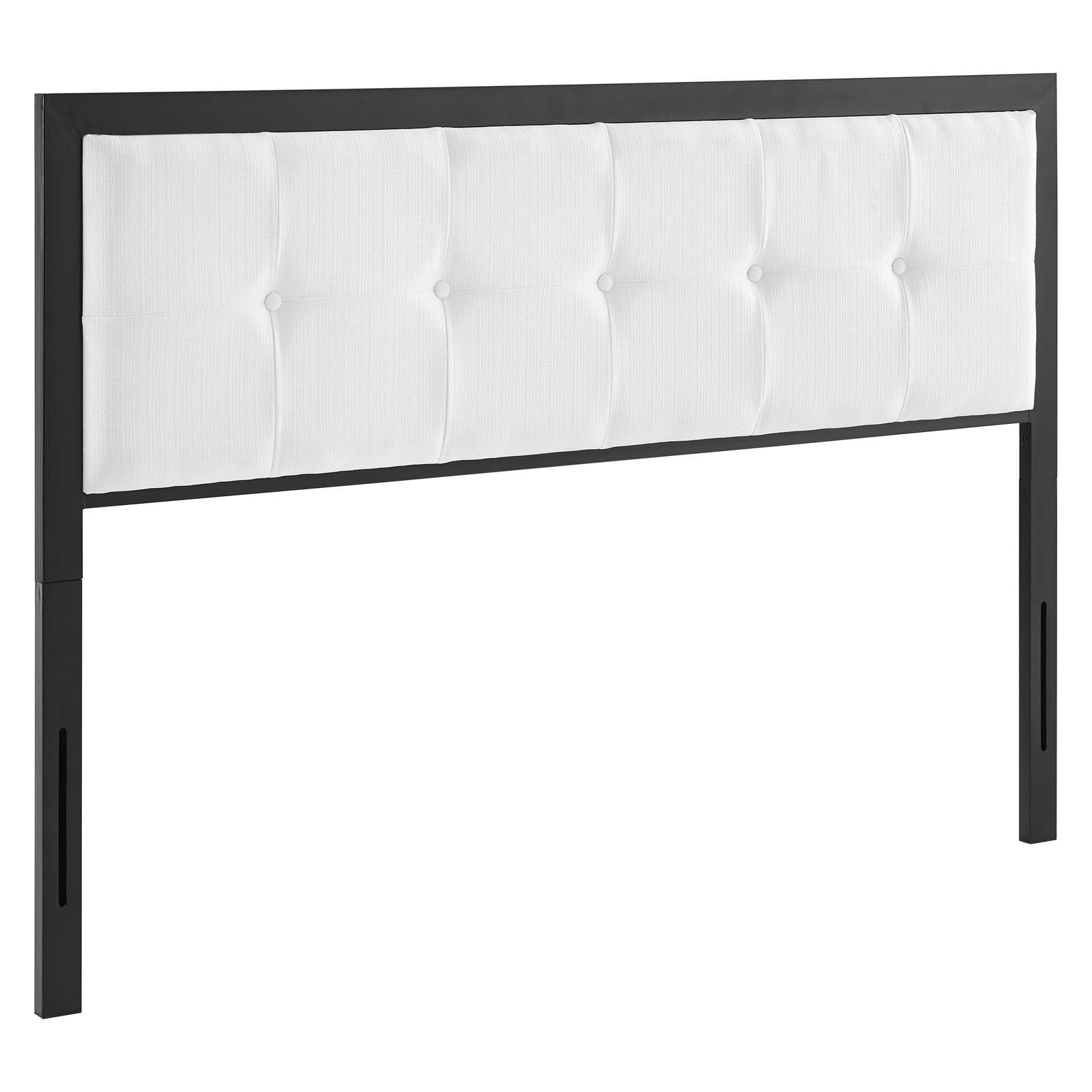 MOD-6172-BLK-WHI Teagan Tufted Twin Headboard
