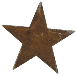 12/Pk Rusty Tin Stars 1-1/4" (Pack of 4)