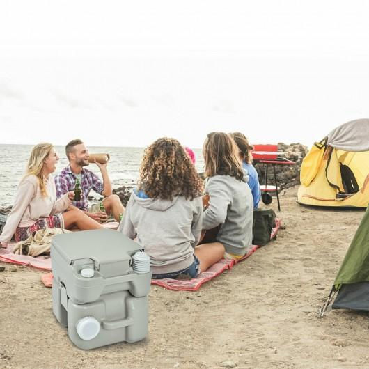 Thumbnail: 5.3 Gallon 20 L Portable Travel Toilet for Camping RV Indoor Outdoor