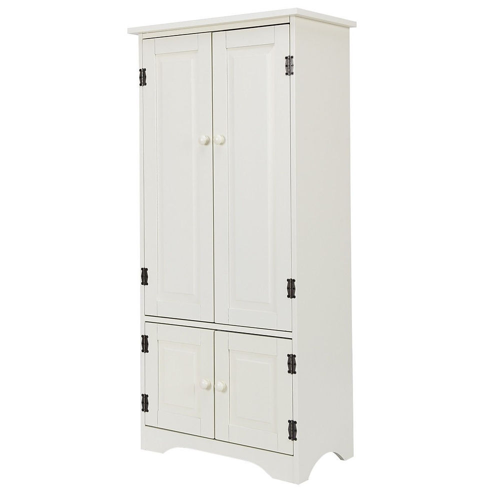 Thumbnail: Accent Storage Cabinet Adjustable Shelves-White